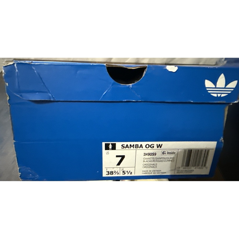 Adidas Samba OG W Women 7 Off White Sandy Pink New IH9059 Leather Sneakers - Picture 13 of 16